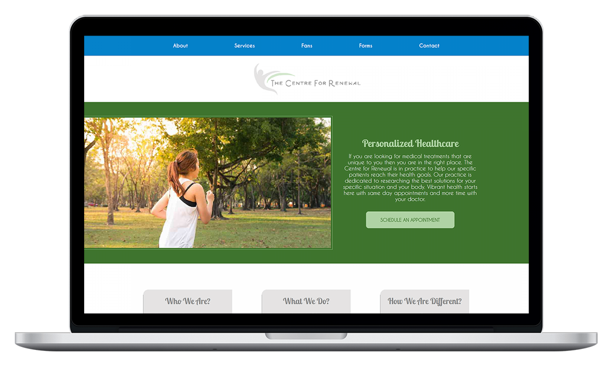 Centre For Renewal Website Design