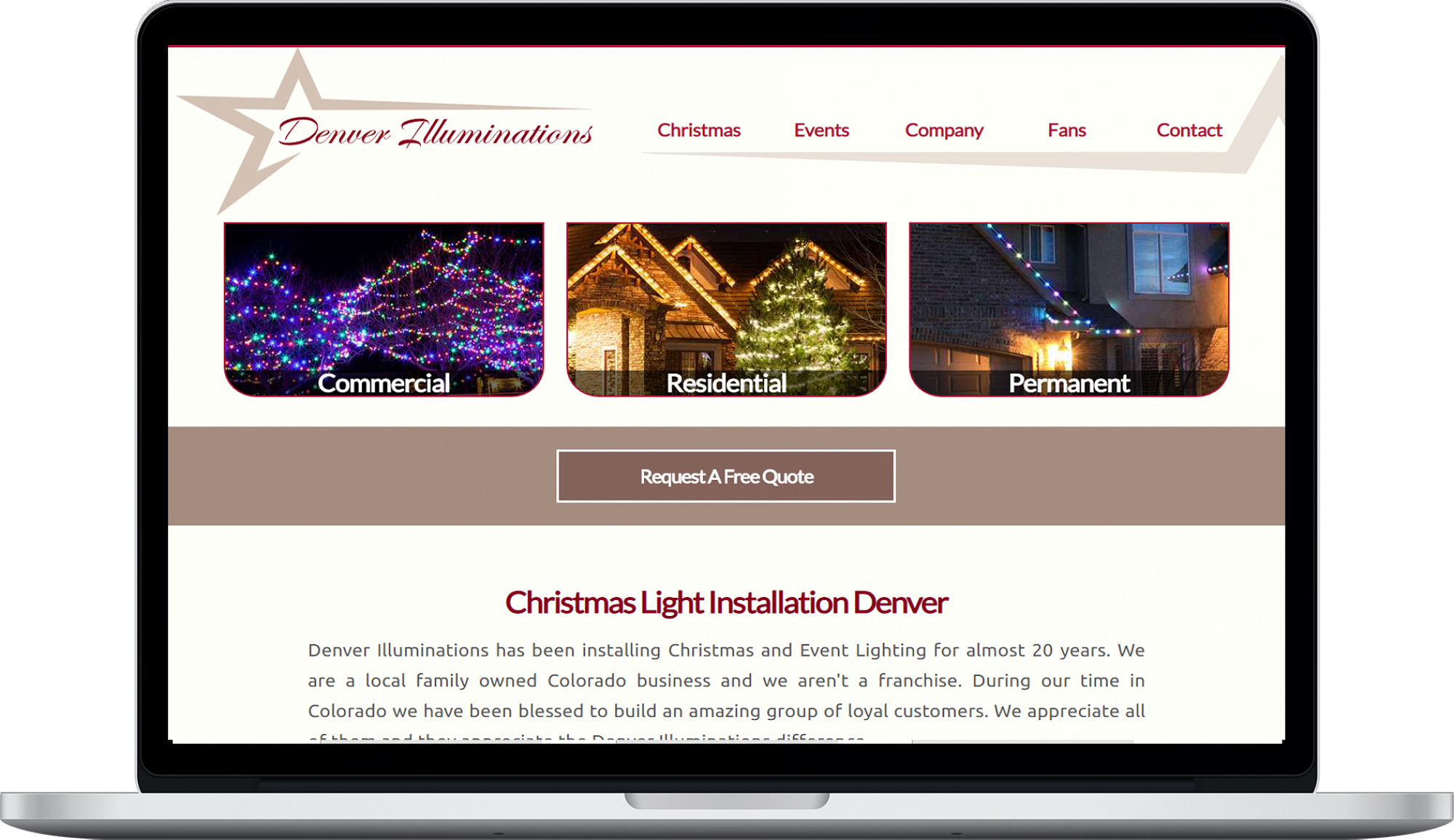 Denver Illuminations Website Design