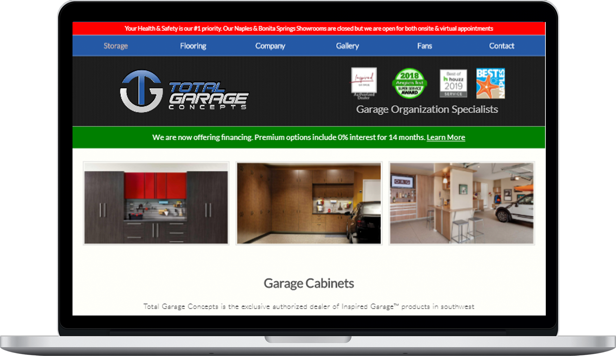 Total Garage Website design